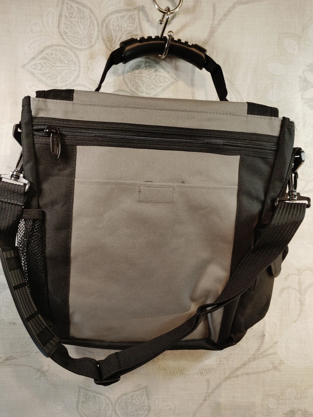 Mobil Iron Gray and Black Messenger Bag